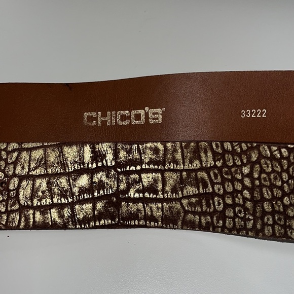 Chicos size small leather / gold tone belt main image 9